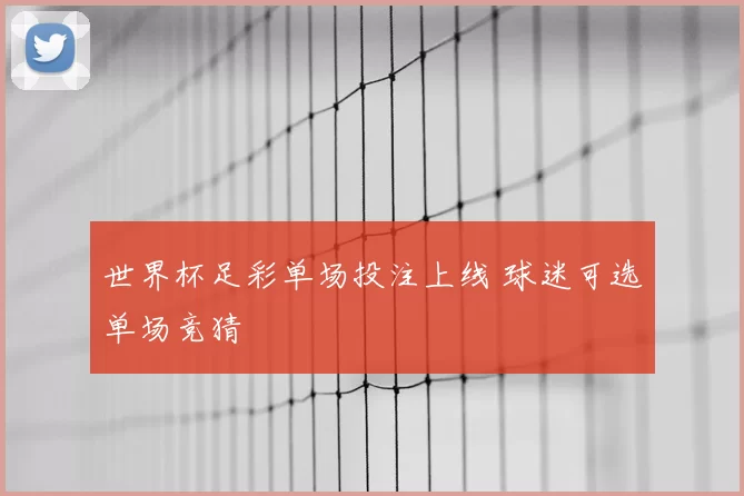 世界杯足彩单场投注上线 球迷可选单场竞猜